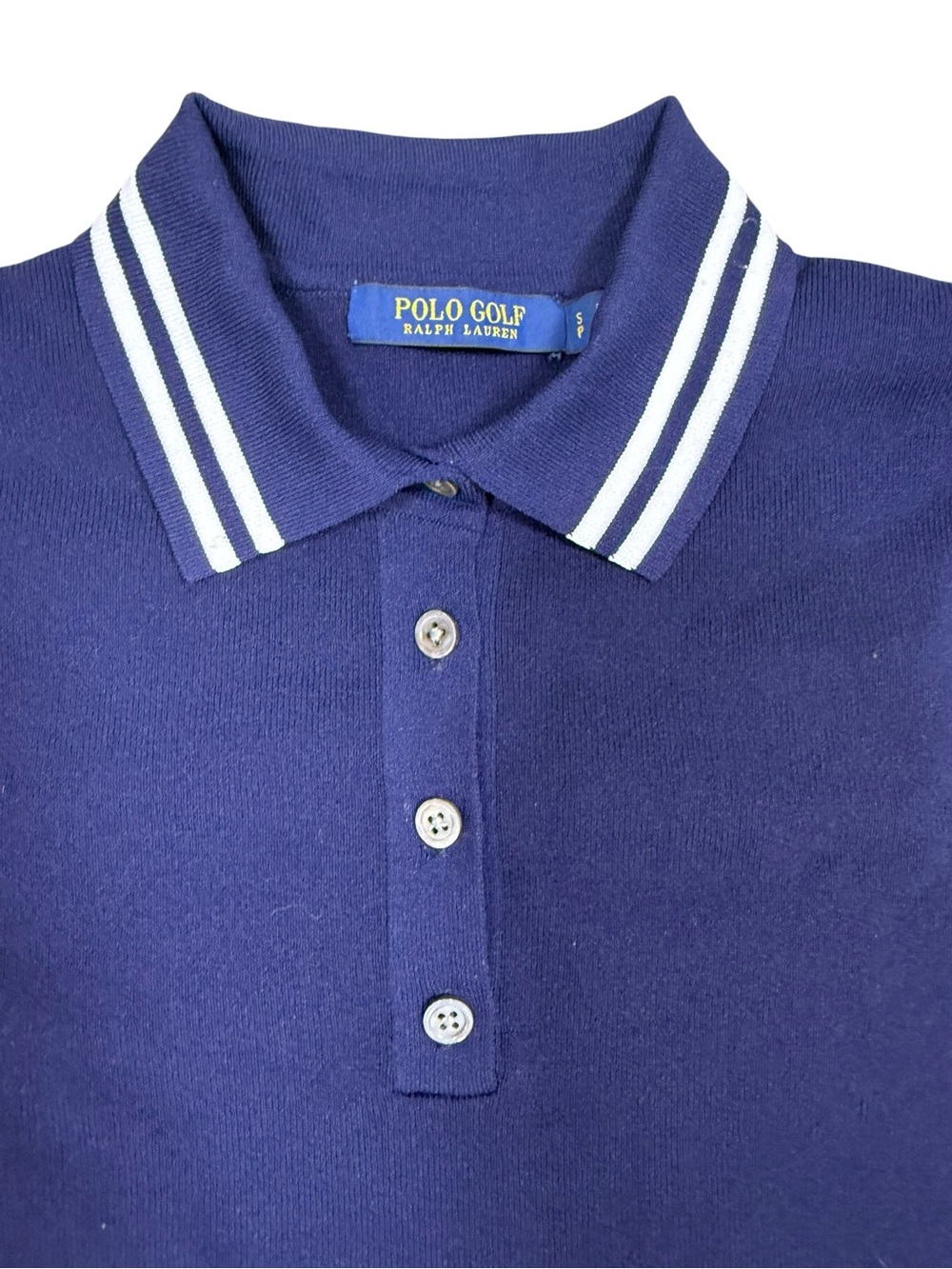 Ralph Lauren Navy Polo Dress with Green and White Stripe - Picture 10 of 16